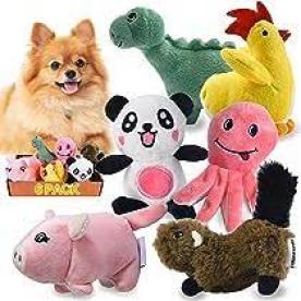 Pet Dog Squeaky Toy For Small Meduim Dogs Soft Plush Chew Stuffed Animal Shape Bite Resistant Dog Chewing Biting Training Toys
